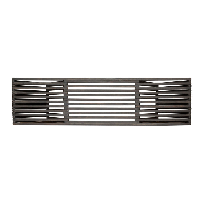 Gloaming - Outdoor Bench With Slat Design And Triangular Base - Dark Gray