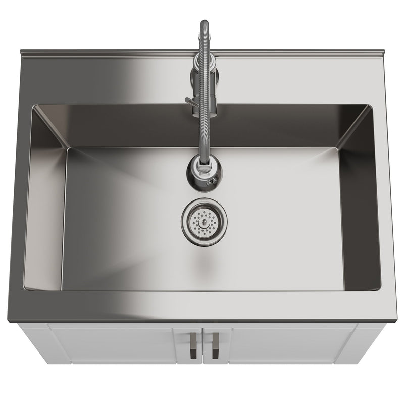 Hennessy - Deluxe Laundry Cabinet With Faucet And Stainless Steel Sink