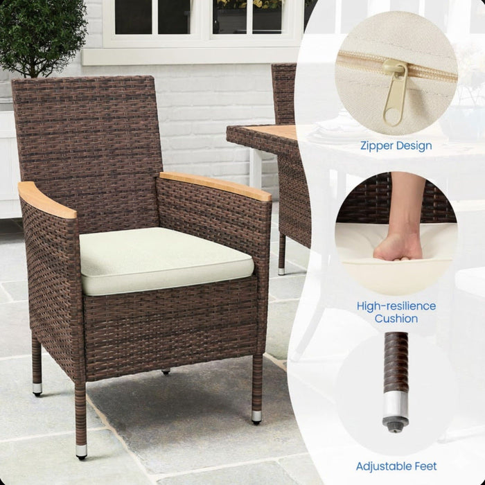 4 Piece All-Weather Patio Dining Chair Set