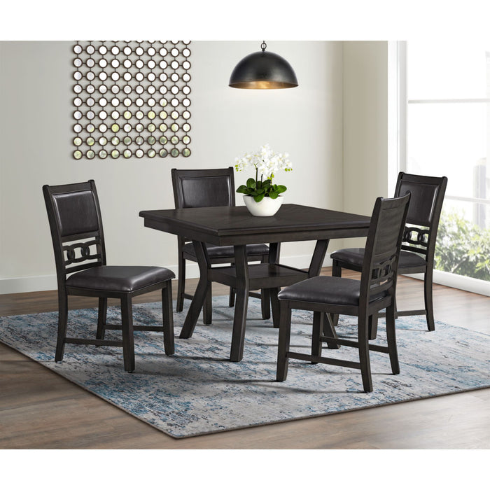 Amherst - Standard Height Faux Leather Side Chair (Set of 2) - Walnut