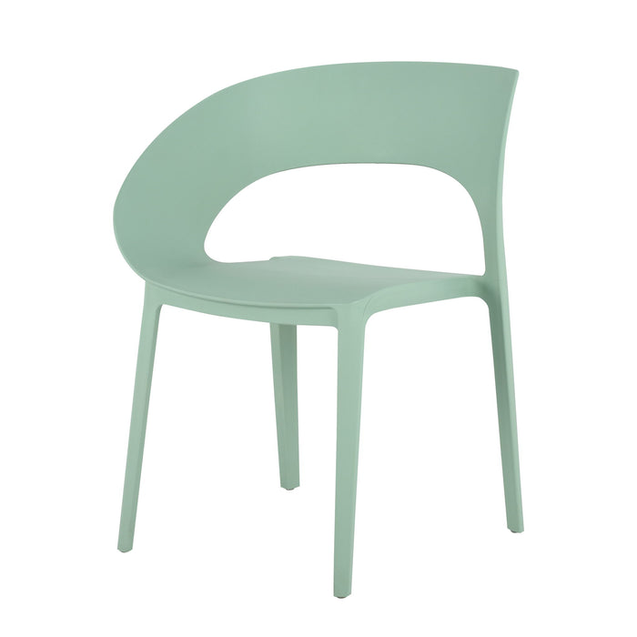 4 Piece Set Of Modern Designed Single Chairs With Long Table