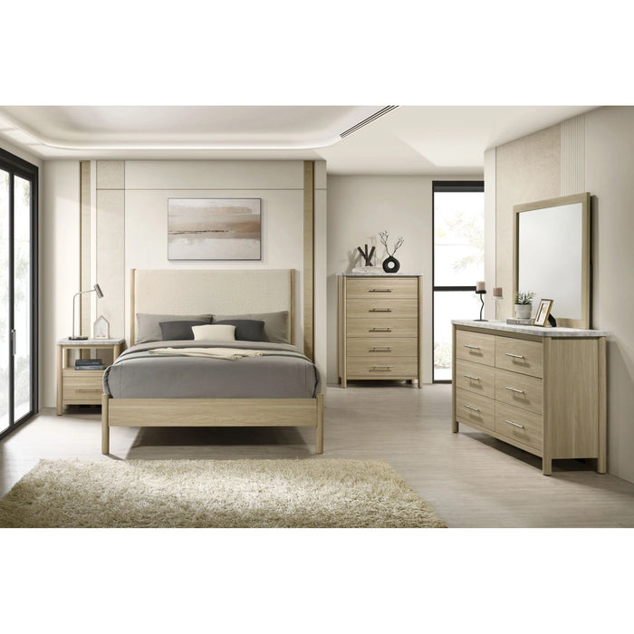 Jonas Nightstand with USB in Natural