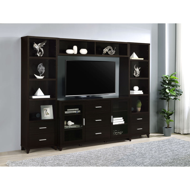 Barnaby - 4 Piece Rectangular Entertainment Center - Cappuccino