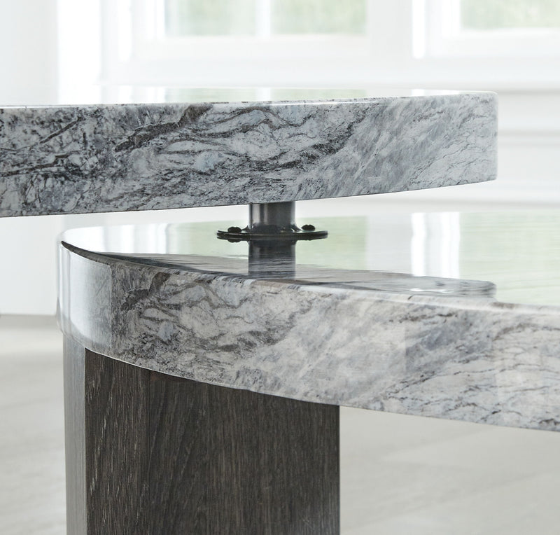 Surmour - Stacked Cocktail Table - Gray / Brown
