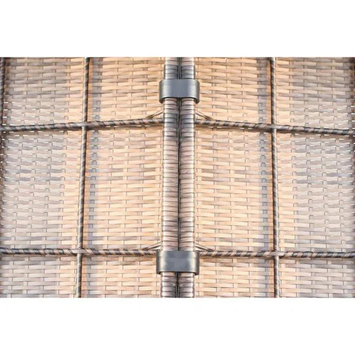 Outdoor Wicker Sectional With Weather Resistant Cushions And Table