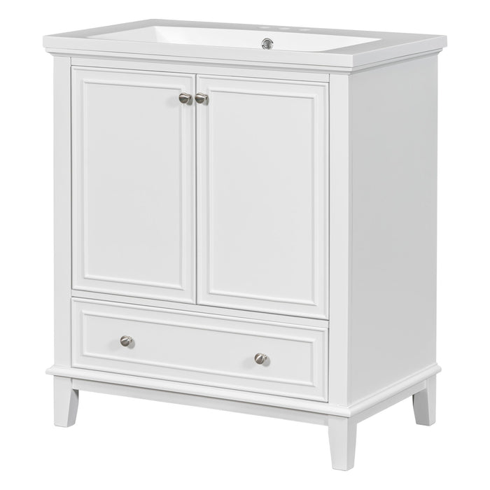Modern Bathroom Vanity With Sink Combo, Multi Functional Cabinet With Doors And Drawer