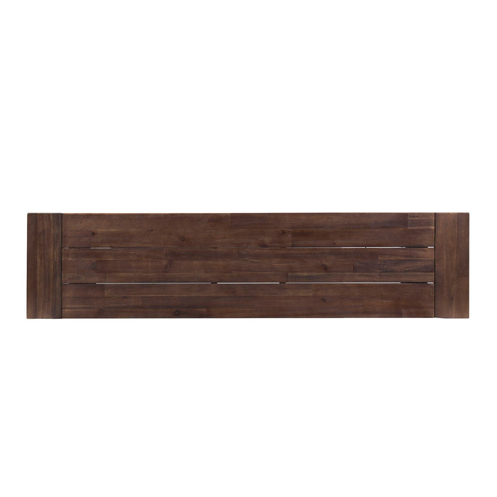 Tranquilizer - Outdoor Acacia Wood Bench With Slat Panel Design