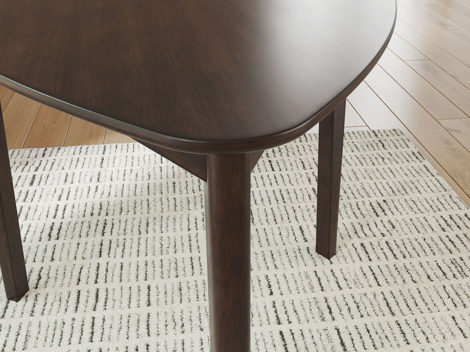 Shorbyn - Triangle Dining Room Table - Merlot
