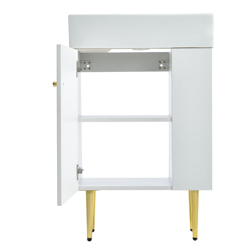 Bathroom Vanity, Combo Cabinet, Bathroom Storage Cabinet, Single Ceramic Sink