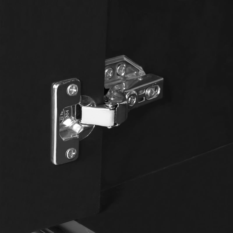 Bathroom Vanity With Sink, Soft Close Doors, Adjustable Shelf & 3 Drawers