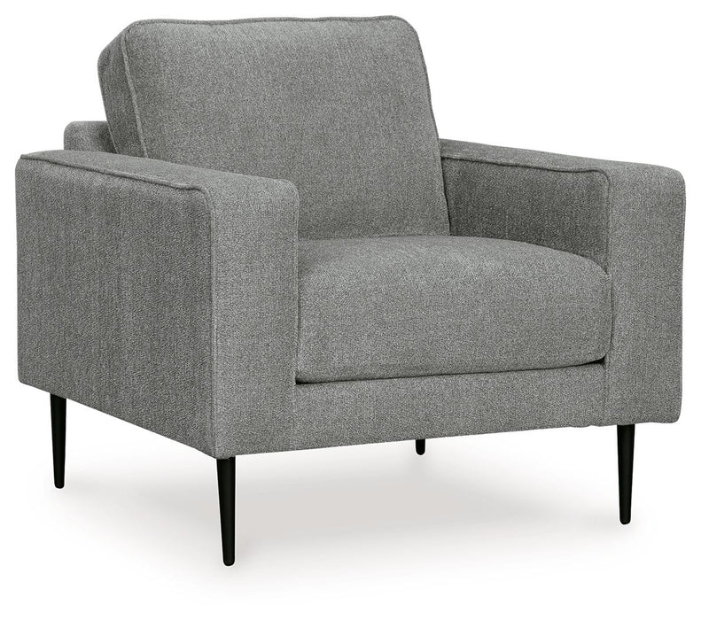 Hazela - 2 Pc. - Chair, Ottoman - Charcoal