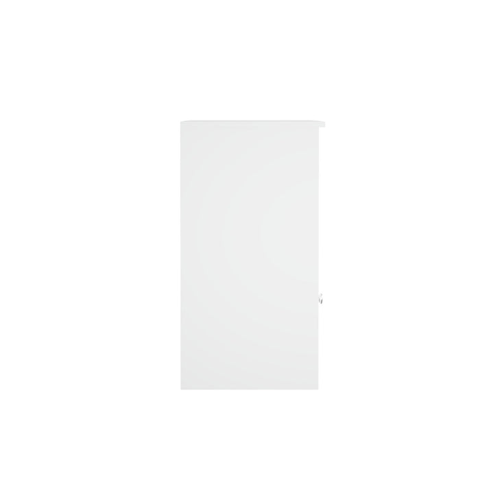 Toy Storage Organizer With Large Drawer And Low Bookshelf For Nursery & Playroom - White
