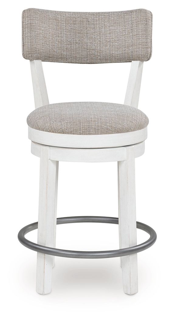 Robbinsdale - Upholstered Swivel Barstool (Set of 2) - Antique White