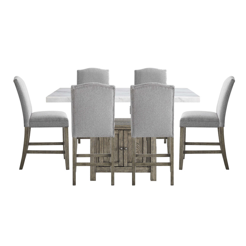 Grayson - Counter Height Set With White Top Table