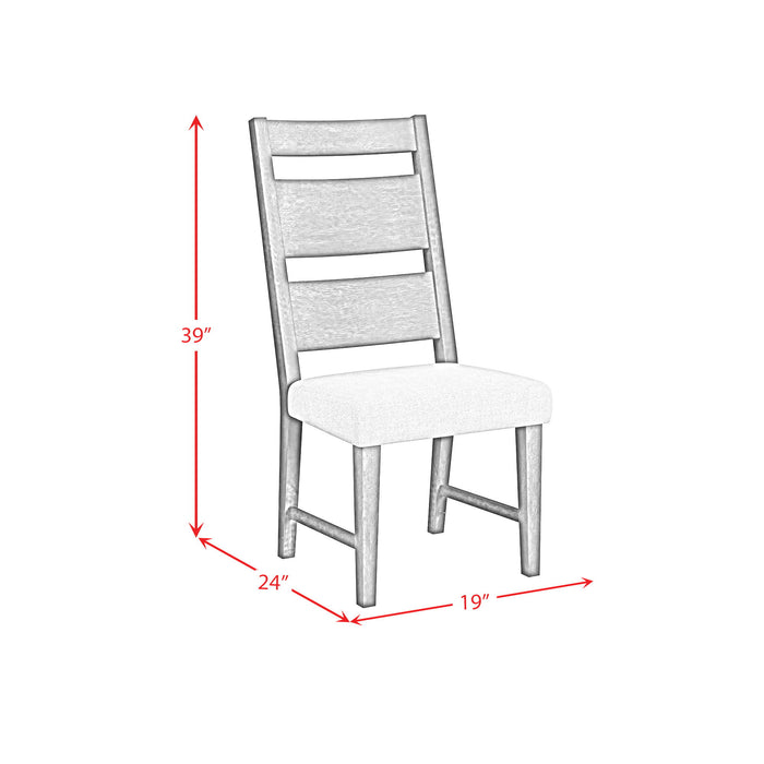Jemma - Wood Back Dining Side Chair (Set of 2) - Dark Espresso / Beige Linen
