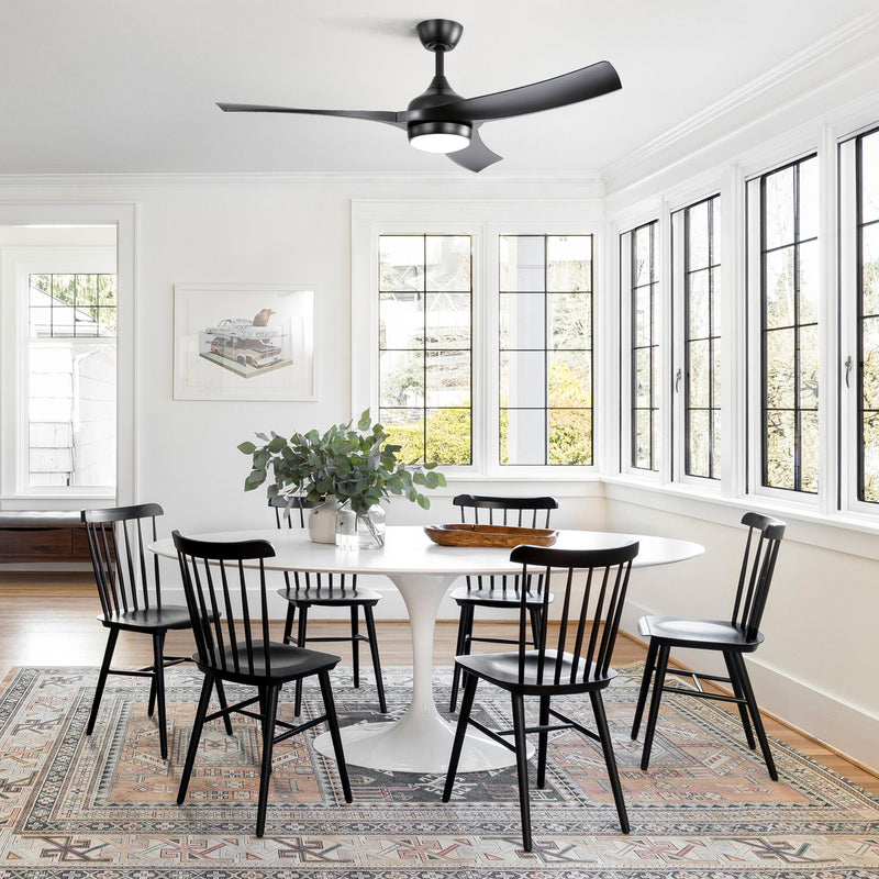 52" Ceiling Fan With 18W LED Light And Remote Control, 3 Blades DC Motor