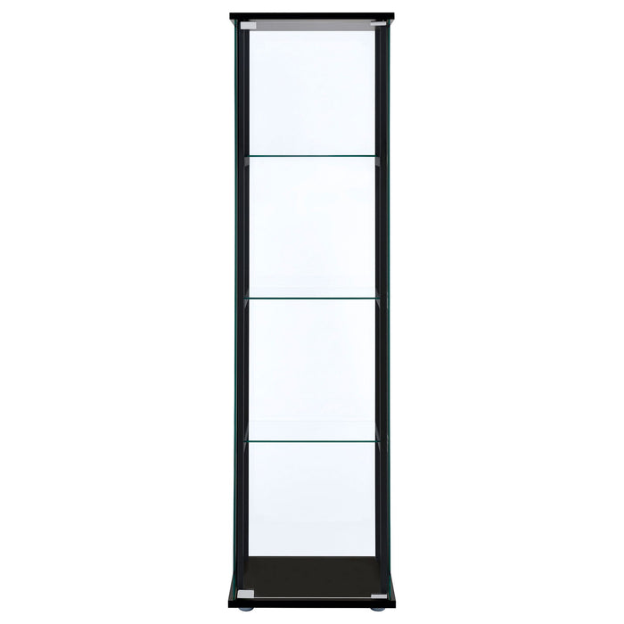Serena - 4 Shelf Curio Cabinet - Black