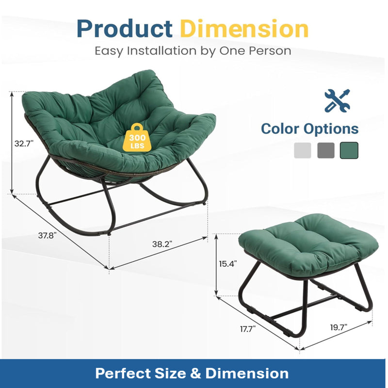 Egg Rocking Chair With Ottoman