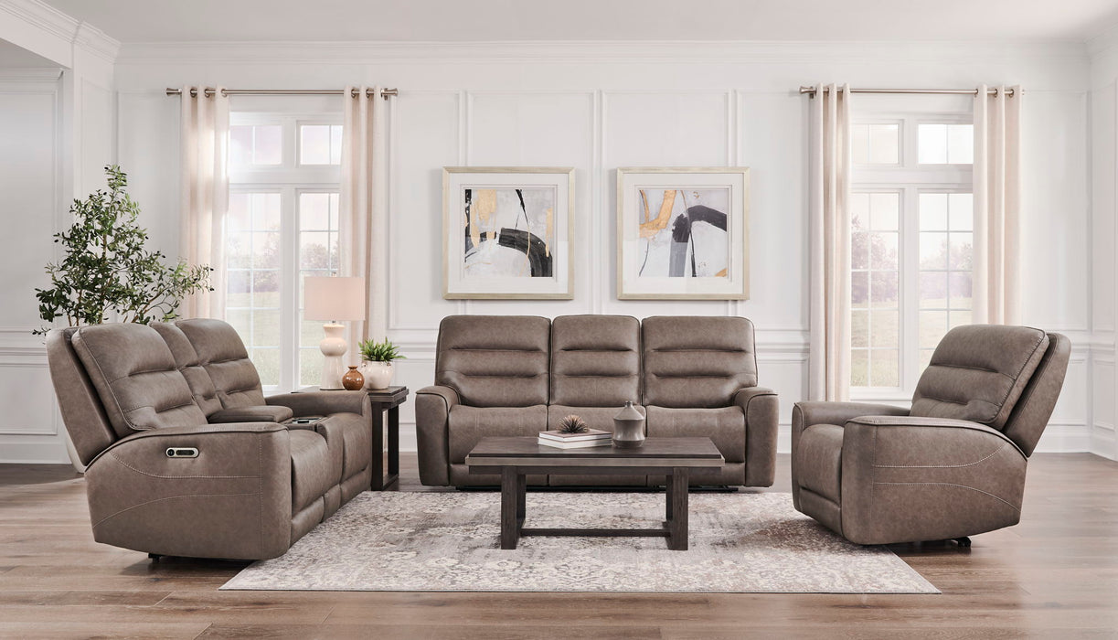 Lawson - Power Zero Gravity Tilt Console Loveseat P2 - Sydney Brunette