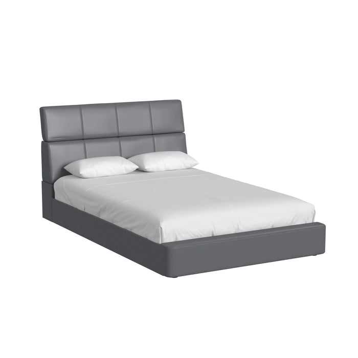 Valari Bed in Grey PU