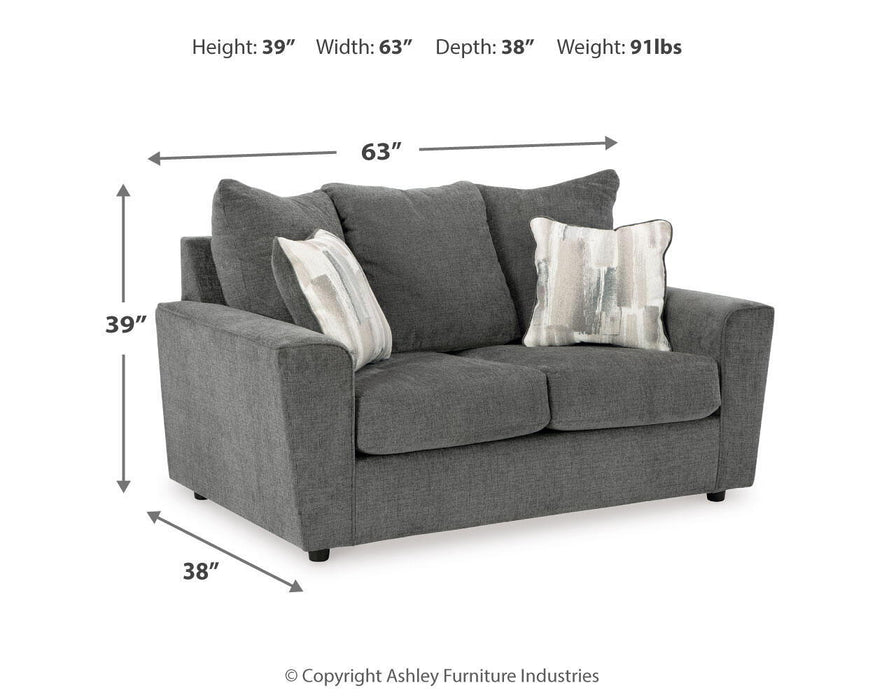 Stairatt - Loveseat - Gravel