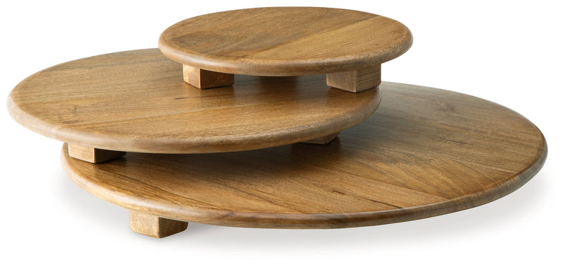 Kaidler - Tray Set (Set of 3) - Brown