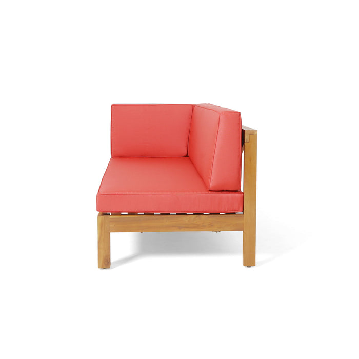 Brava - X Back Corner Bench With Coffee Table