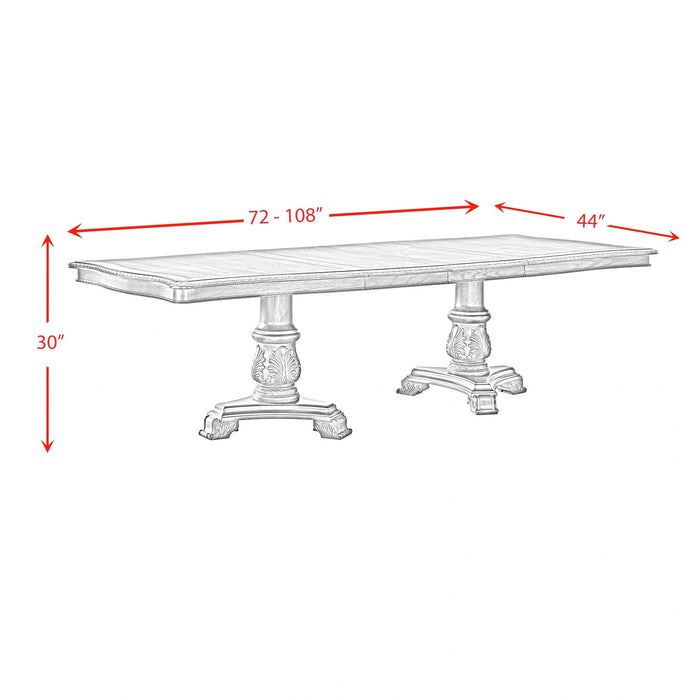 Madison Park Standard Height Dining Set in Walnut-Table and Four Chairs