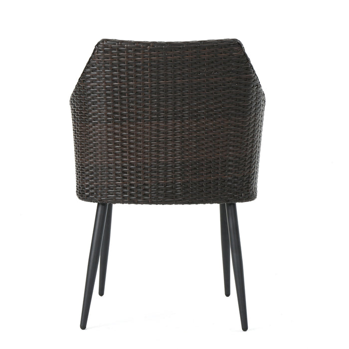 Kenneth - 3 Pieces Chat Set Outdoor Furniture - Brown Multi