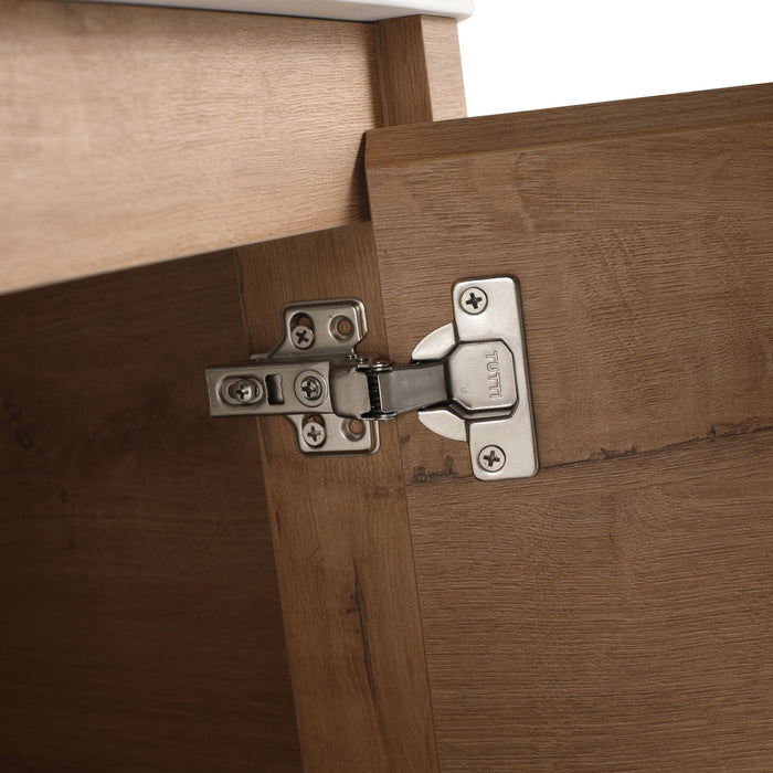 Wall Mounted Bathroom Vanity With Art Sink, 1 Soft Close Door