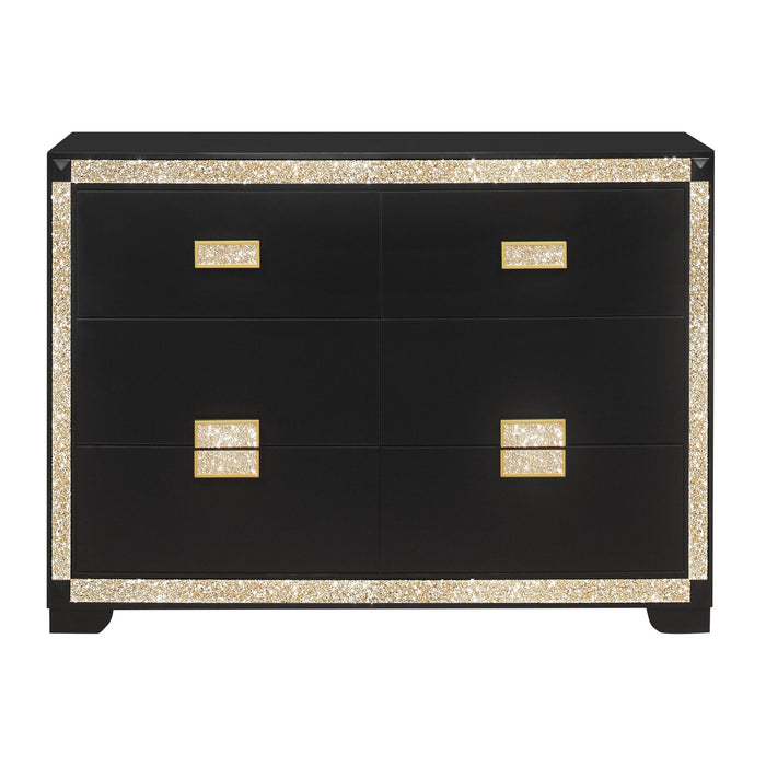 Lively - Bedroom Set With Glitter Detail And Padded Headboard