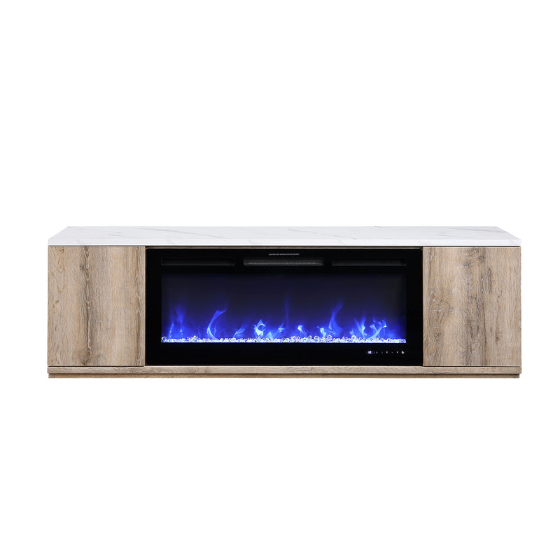 Mason - Entertainment Unit With Bluetooth Speaker And LED Lighting - Natural