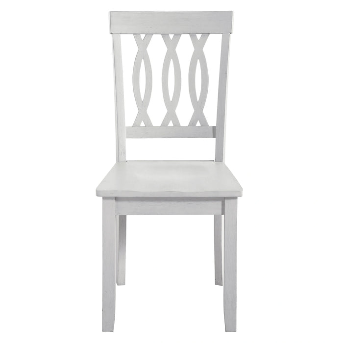 Steve Silver Naples Side Chair in Antiqued White (Set of 2)