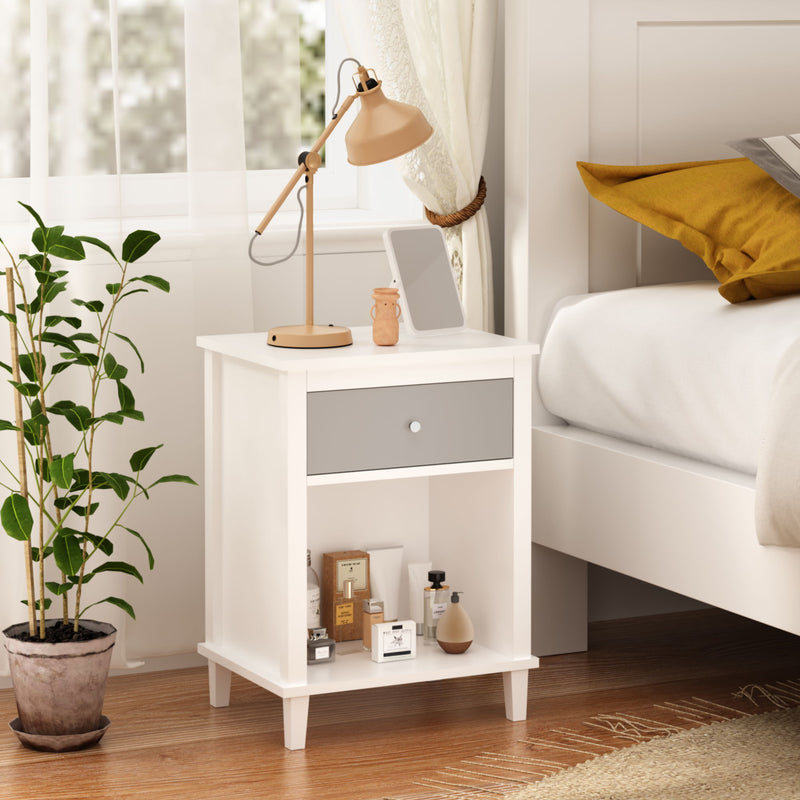 Nightstand With 1 Drawer 1 Shelf