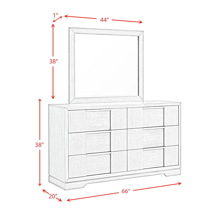 Kelis Dresser and Mirror Set in Grey