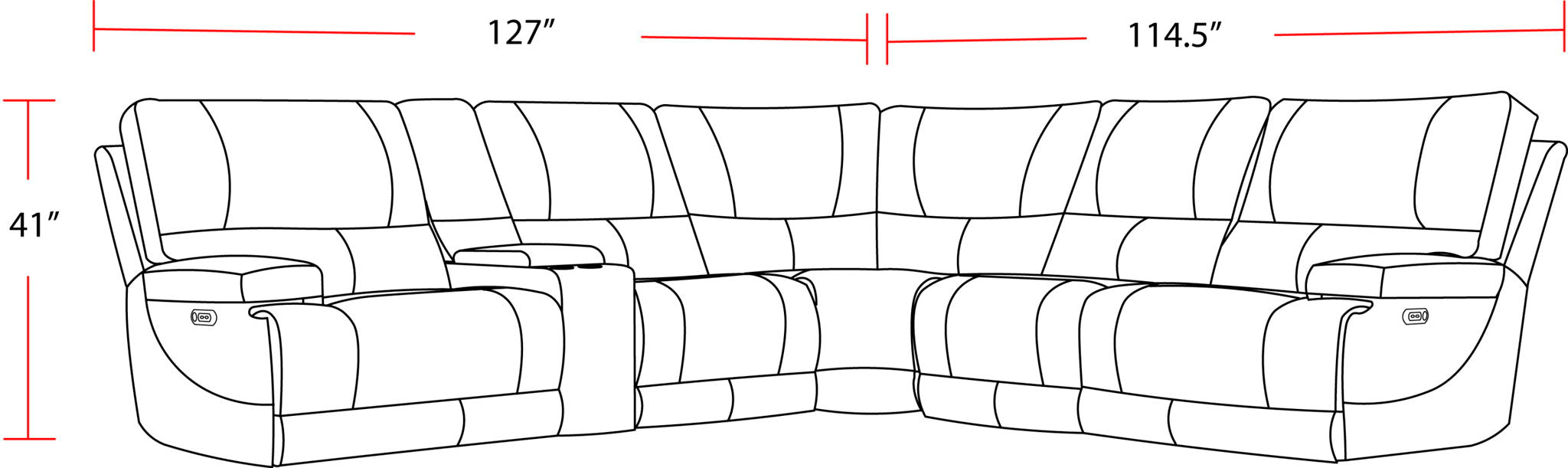 Whitman - Power Reclining Sectional