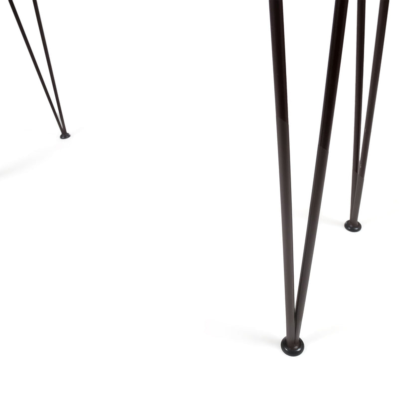 Dione Outdoor Industrial Acacia Wood Bar Set With Metal Frame And Slat Paneling - Brown