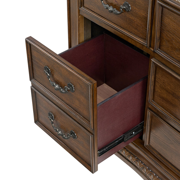 Cadenza Dresser and Mirror Set in Brown