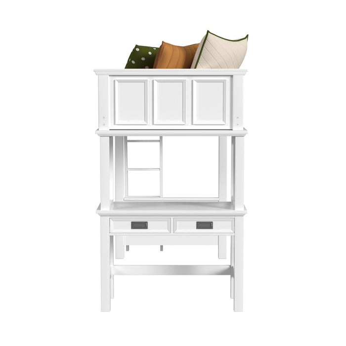 Hampton Kids - Loft With Ladder And Desk With Speaker Bedroom Set