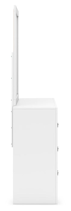 Binterglen - Dresser And Mirror - White
