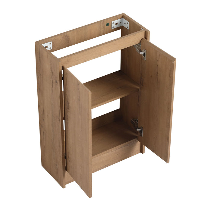 Freestanding Bathroom Vanity With Sink And Storage Rack, Soft Close Doors Base With Basin