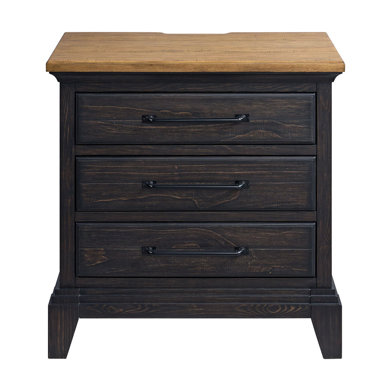 Montrose - Nightstand With Charger & Sensor Light - Espresso & Brown
