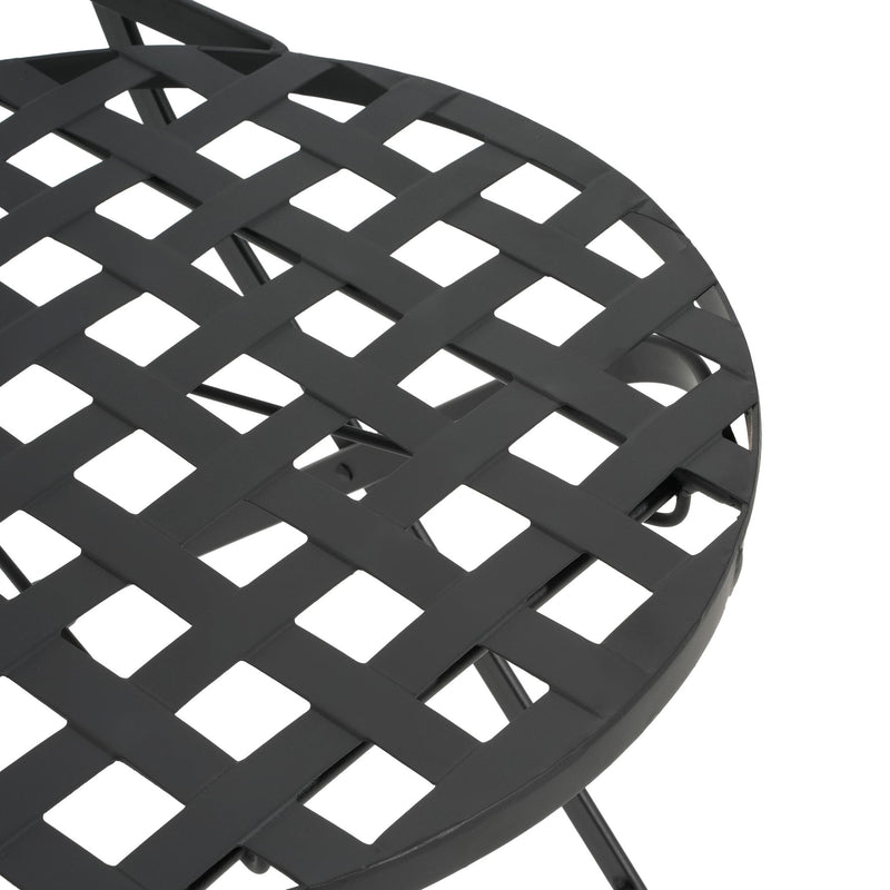 Lambert - Outdoor Chat Set - Black / Red