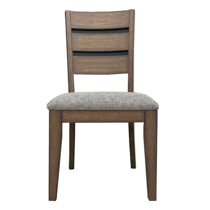Cedar Fork - Dining Table With 6 Ladderback Chairs - Smoked Arabica