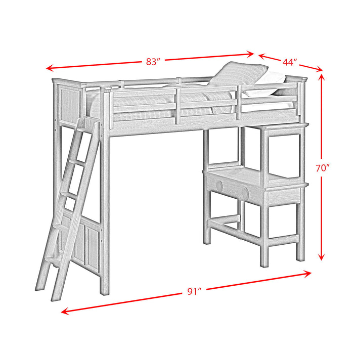 Hampton Kids - Loft With Ladder And Desk With Speaker