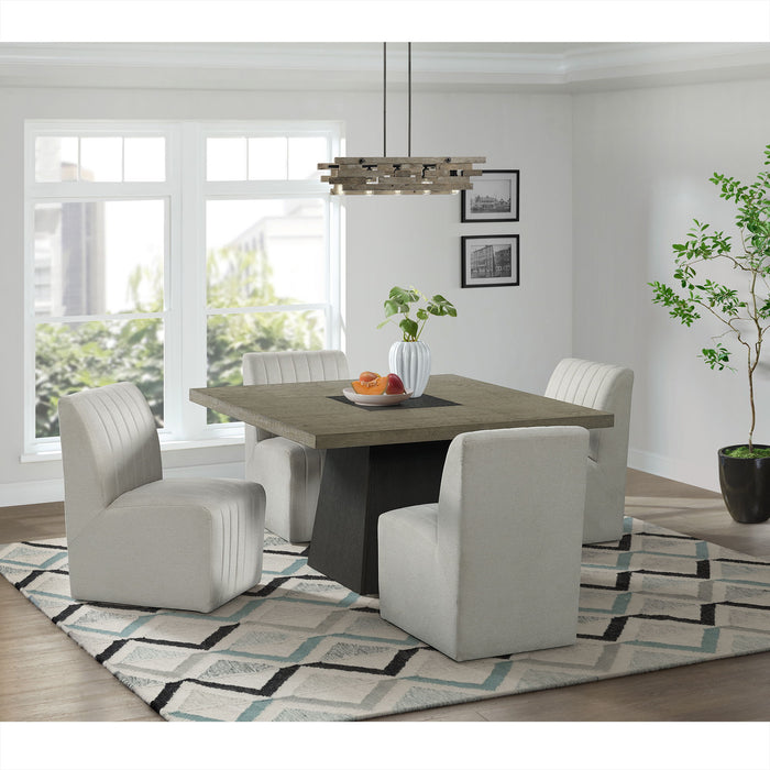Jemma - Square Dining Table - Gray / Dark Espresso
