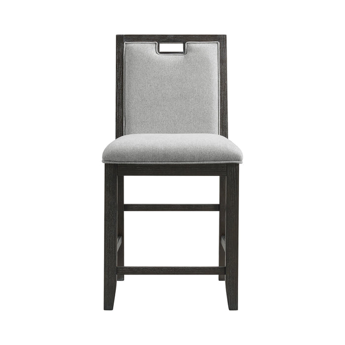 Elodie Counter Chair with Grey Fabric in Charcoal (2 Per Carton)