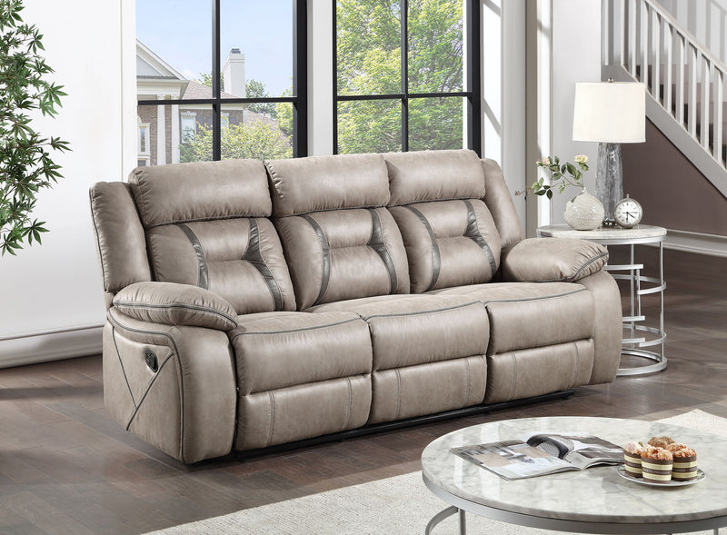 Tyson - Recliner Sofa With Drop Down Table - Gray
