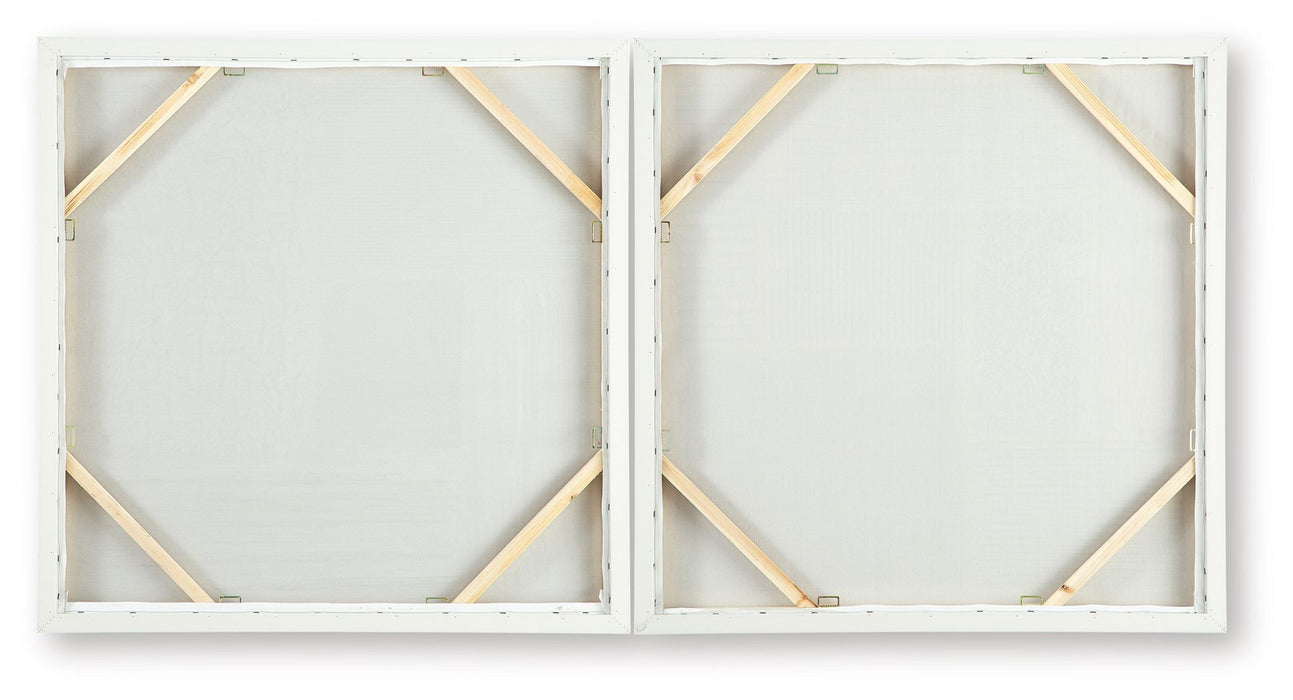 Andorfield - Wall Art Set (Set of 2) - Beige / Black / White