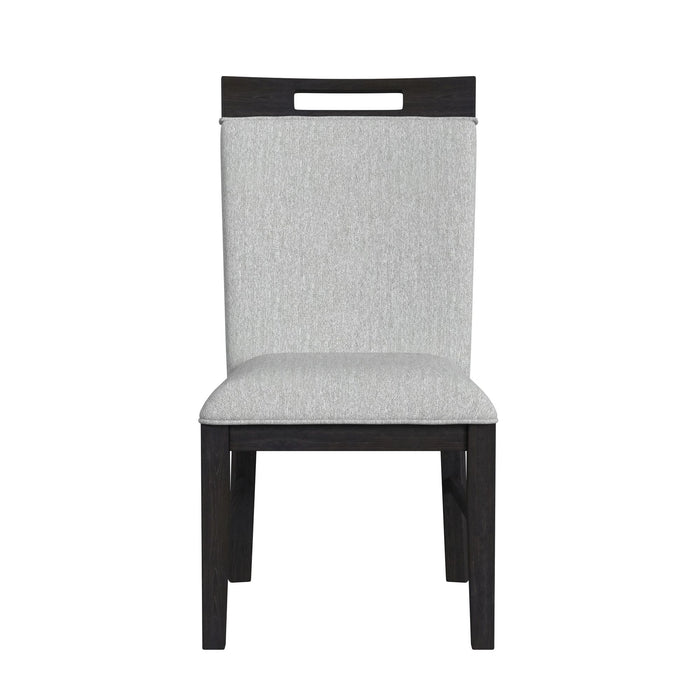 Transcend Dining Side Chair with Light Grey Fabric in Charcoal (2 Per Carton)